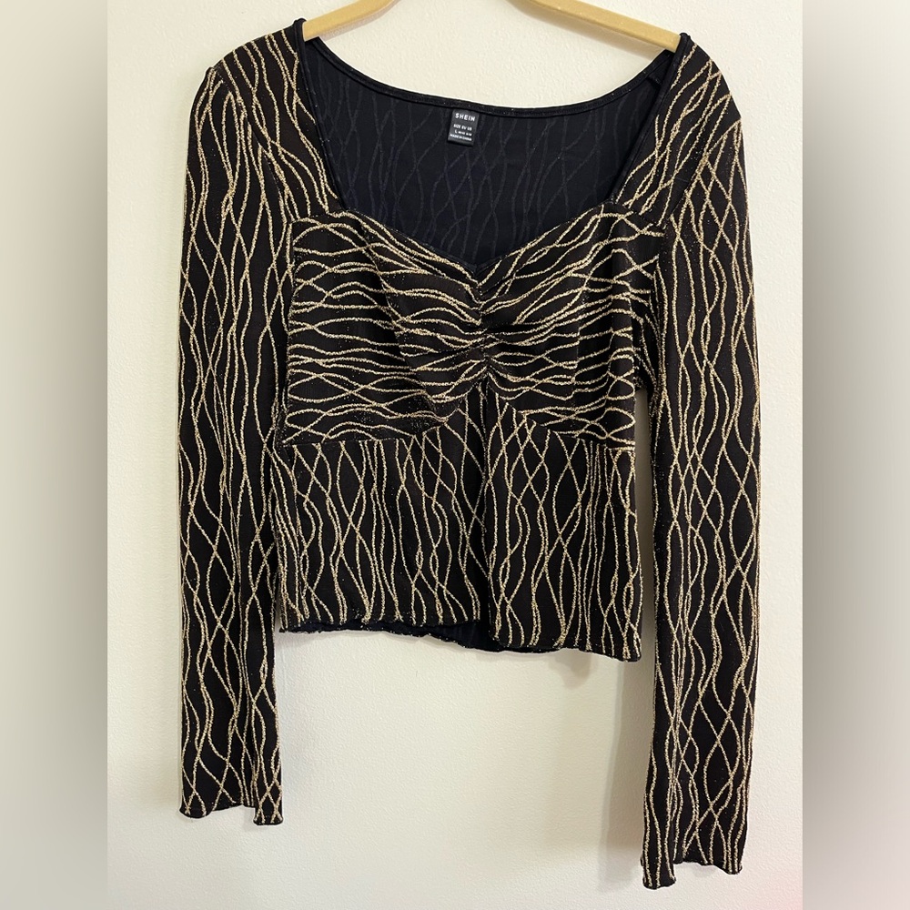 Black and Gold blouse